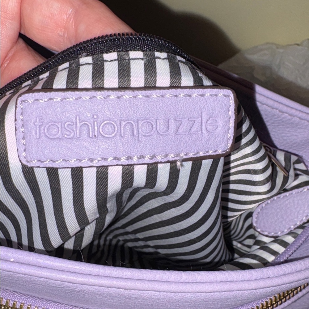 Fashionpuzzle Crossbody Bag shoulder bag convertible vegan leather lavender - Picture 17 of 17